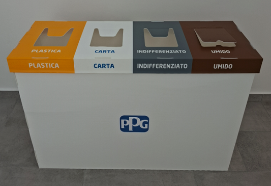 Contenitore Raccolta Differenziata Modulare a 4 Sezioni Bee Green Eco Easy 5 Pezzi