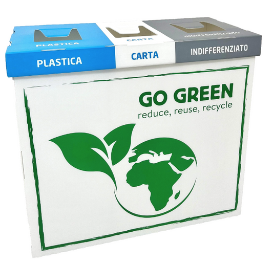 Contenitore Raccolta Differenziata Modulare a 3 Sezioni Bee Green Eco Easy 5 Pezzi