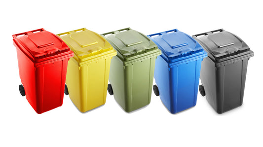 Bidone Carrellato Raccolta Differenziata Monocolore 360lt Mobil Plastic 4 Pezzi