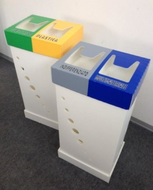 Contenitore Raccolta Differenziata Modulare a 2 Sezioni Bee Green Eco Easy 10 Pezzi