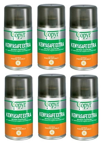 Insetticida Mosche e Zanzare Copyr Kenyasafe Extra 250ml x 24 Pezzi