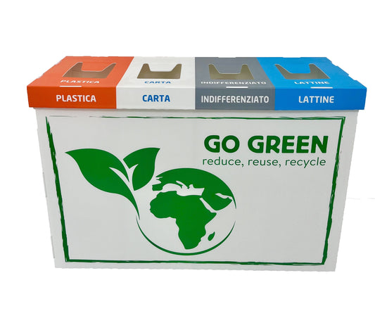 Contenitore Raccolta Differenziata Modulare a 4 Sezioni Bee Green Eco Easy 5 Pezzi