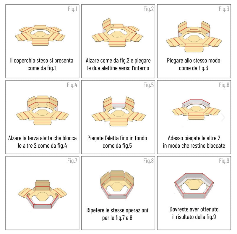 Contenitore Raccolta Differenziata in Cartone Ondulato Differentio 10 Pezzi
