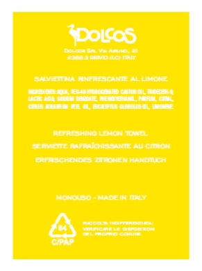 Salvietta in Carta al Limone Linea Cortesia Dolcos Airone 1500 Pezzi