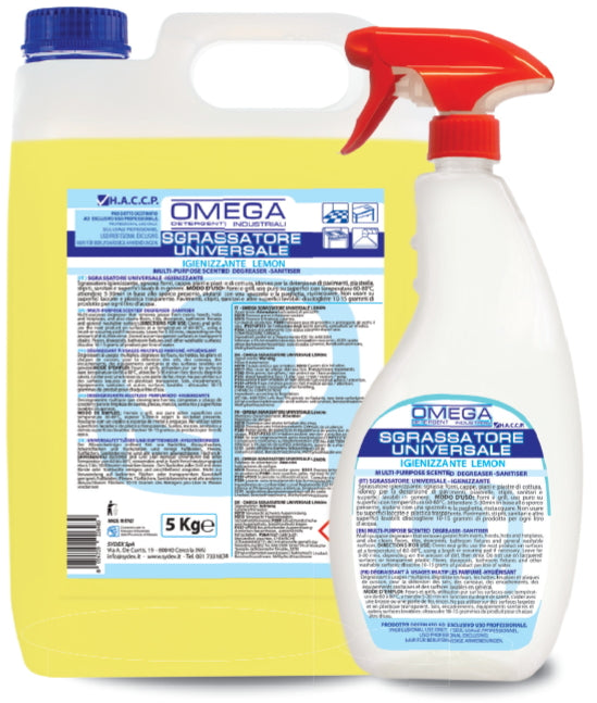 Sgrassatore Igienizzante Universale Sydex Omega Lemon 5kg x 4 Pezzi