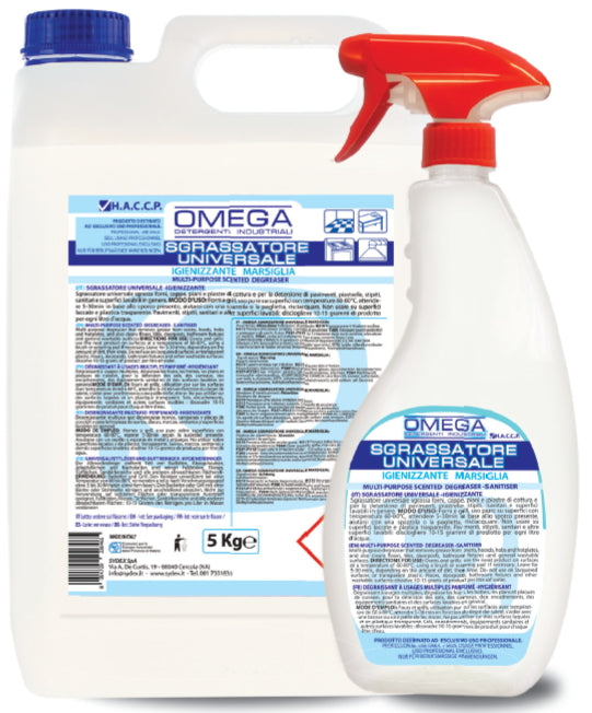 Sgrassatore Igienizzante Universale Sydex Omega Marsiglia 750ml x 12 Pezzi