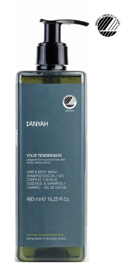 Shampoo Doccia in flacone con dosatore 480ml Linea Cortesia Gfl Anyah 18pz