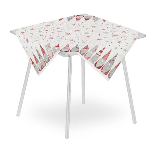 Tovaglia Natalizia 100x100 Airlaid Packservice Plus Gnom 100 Pezzi