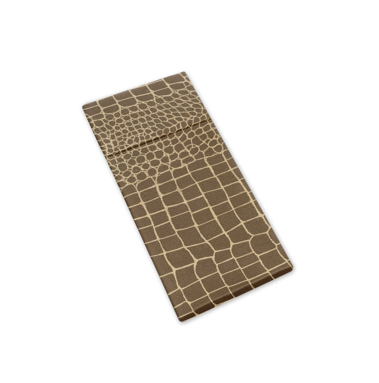 Tovagliolo Con Tasca Portaposate 40x32 Airlaid Packservice Plus Croko Cacao 1200 Pezzi