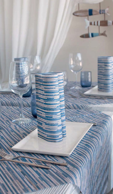 Tovaglia 100x100 Airlaid Packservice Mono Back Blue 100 Pezzi