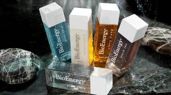 Shampoo & Balsamo Flacone Quadra 30ml Black Tea Linea Cortesia Albatros BioEnergy 385 Pezzi