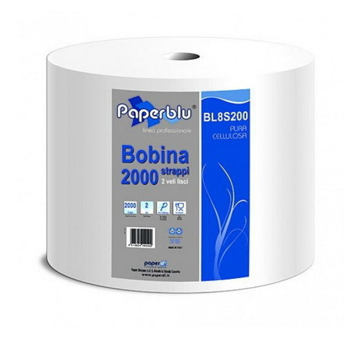 Bobina Super 2000 Strappi Pura Cellulosa 2 Veli Paperdì 10 Pezzi