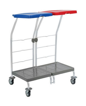 Carrello Portabiancheria Doppio Con Coperchi Filmop R9167