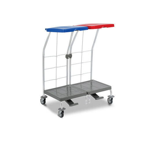 Carrello Portabiancheria Doppio Con Pedale e Coperchi Filmop R9177
