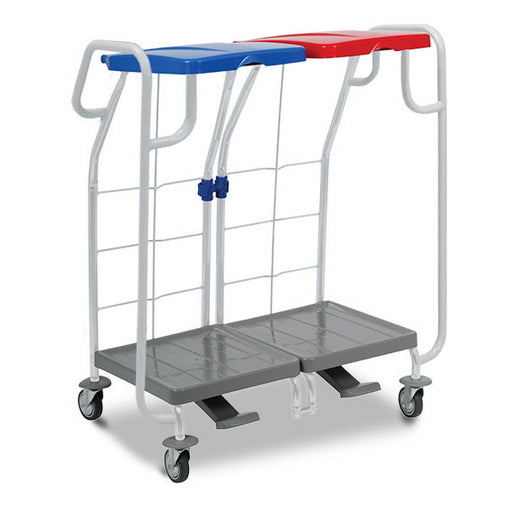 Carrello Portabiancheria Doppio Con Pedale e Coperchi Filmop R9277