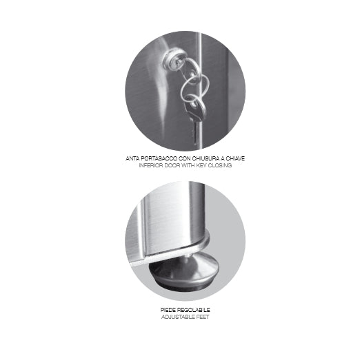 Contenitore Rettangolare Svuota Vassoi In Acciaio Inox