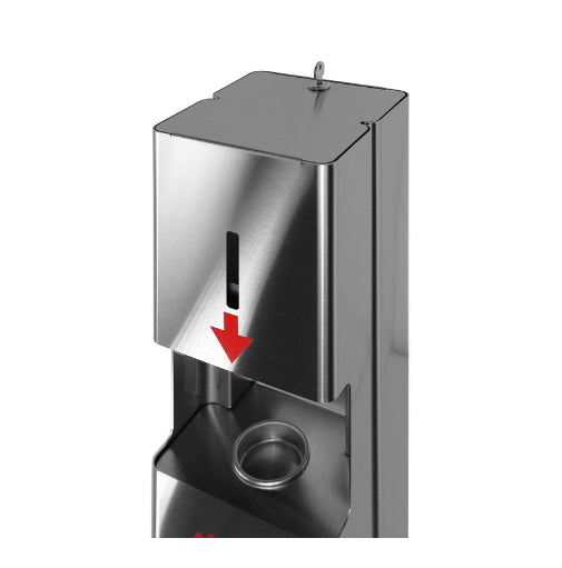 Colonna Igienizzante Mani Sanification Point in Acciaio Inox Laminart