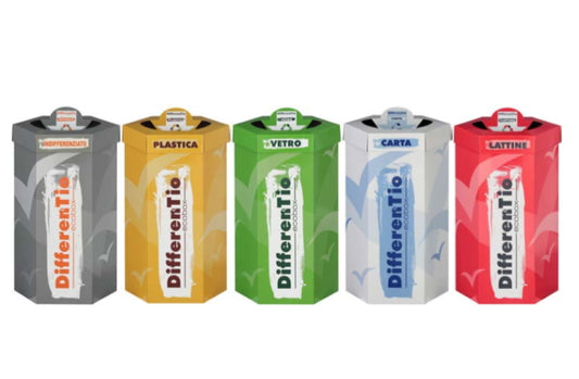 Contenitore Raccolta Differenziata in Cartone Kraft Differentio 10 Pezzi