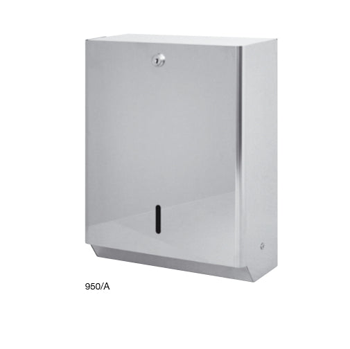 Dispenser Asciugamani di Carta In Acciaio Inox 400 Metri