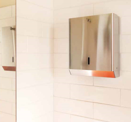 Dispenser Asciugamani di Carta In Acciaio Inox 400 Metri