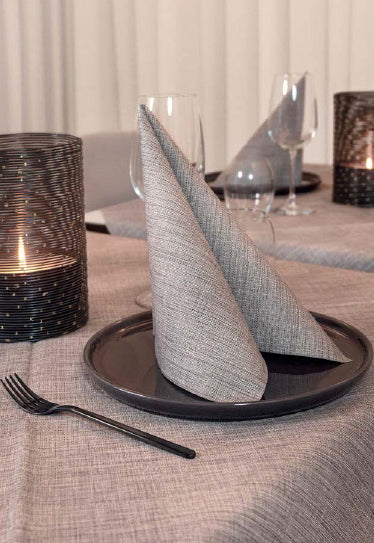 Tovaglia 140x140 Airlaid Packservice Plus Flem Moka 60 Pezzi