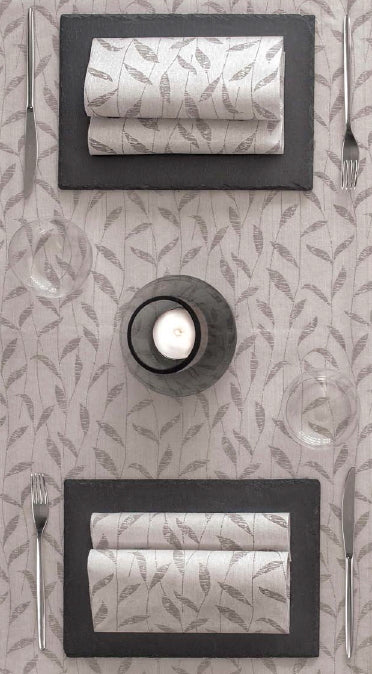 Tovaglia 100x100 Spunlace Packservice Nuvola Foglie Creta 80 Pezzi