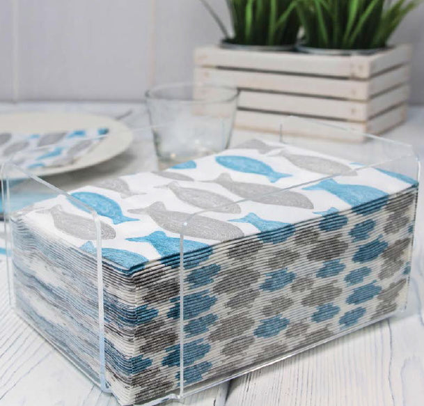 Tovaglioli 40x30 Airlaid Packservice Plus Nice Mediterraneo Azzurro 1200 Pezzi