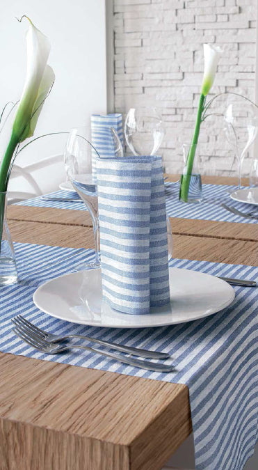 Tovaglietta Runner You & Me 120x48 Spunlace Packservice Kim Blue 200 Pezzi