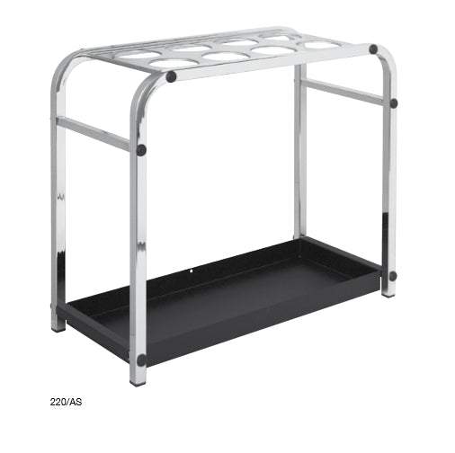 Portaombrelli a 8 Posti In Metallo Laccato o Acciaio Inox