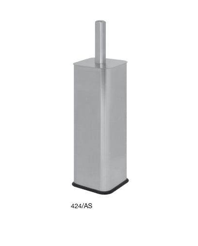 Portascopino Quadrato In Acciaio Inox Satinato