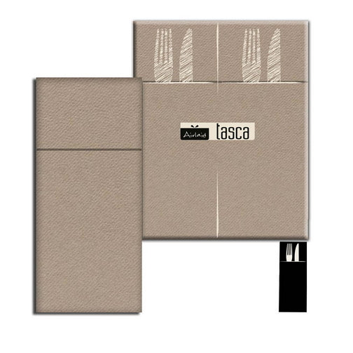 Tovagliolo Con Tasca Portaposate 40x32 Airlaid Packservice Plus Color Creta 1200 Pezzi