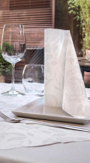 Tovaglia 100x100 Airlaid Packservice Plus Florence Perla 100 Pezzi