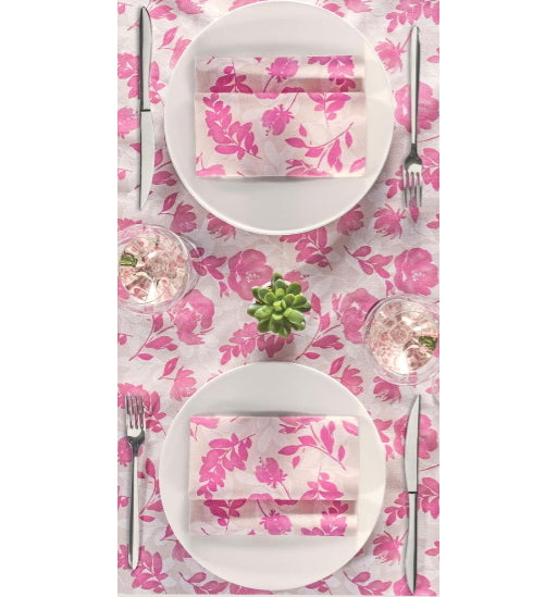 Tovaglia 100x100 Airlaid Packservice Mono Garden Fuxia 100 Pezzi
