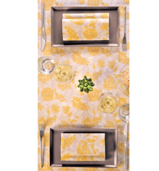 Tovaglia 100x100 Airlaid Packservice Mono Garden Giallo 100 Pezzi