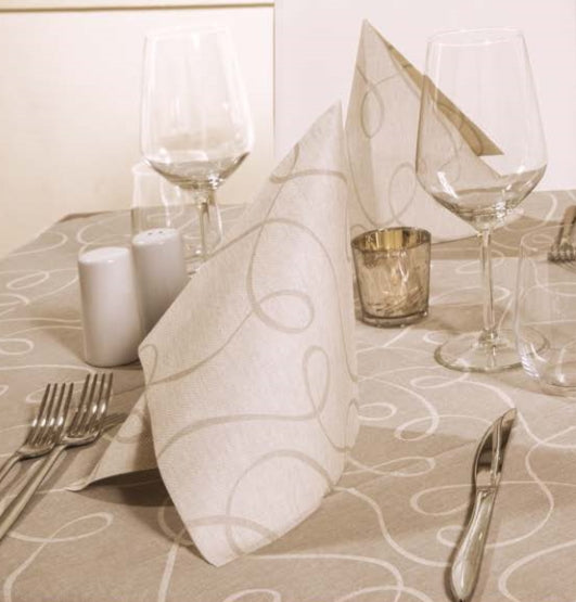 Tovaglia 100x100 Airlaid Packservice Plus Grace Creta 100 Pezzi