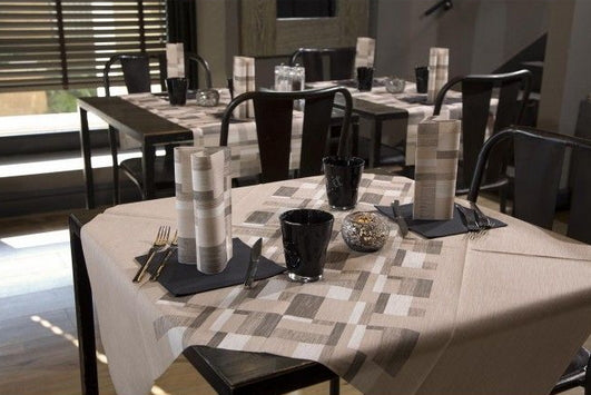 Tovaglia 100x100 Airlaid Packservice Plus Kuadra Nocciola 100 Pezzi