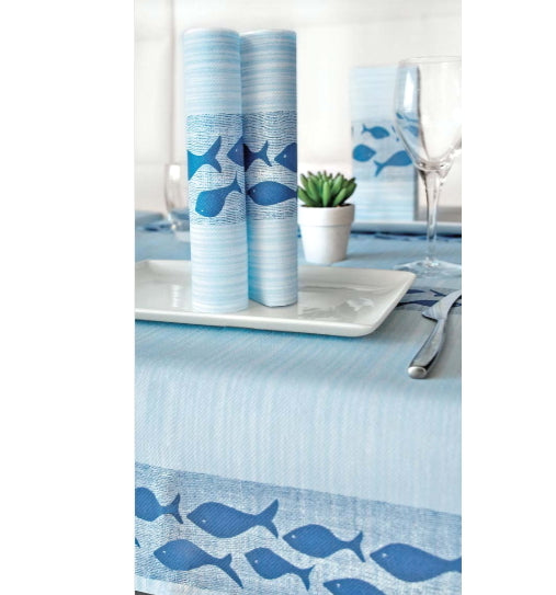 Tovaglietta Runner You & Me 120x48 Airlaid Packservice Plus Marea Blue 200 Pezzi