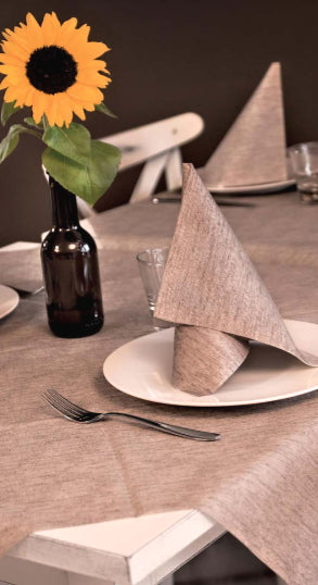 Tovaglia 120x120 Airlaid Packservice Plus Tosca Cacao 100 Pezzi