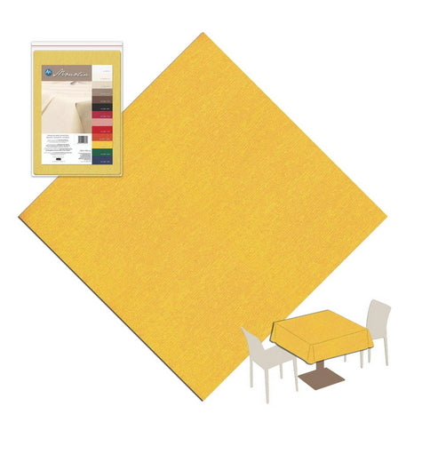 Tovaglia 150x150 in Poliestere Lavabile Packservice Monolin Giallo 12 Pezzi