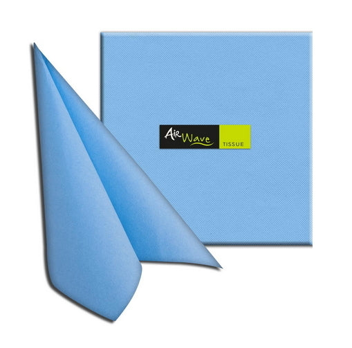 Tovaglioli 40x40 TNT Packservice Airwave Color Tissue Celeste 1200 Pezzi