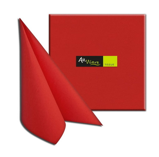 Tovaglioli 40x40 TNT Packservice Airwave Color Tissue Rosso 1200 Pezzi