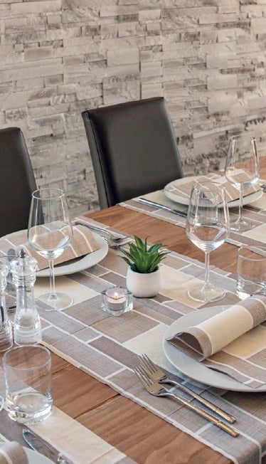 Tovaglietta Runner You & Me 120x48 Spunlace Packservice Urban Cacao 160 Pezzi