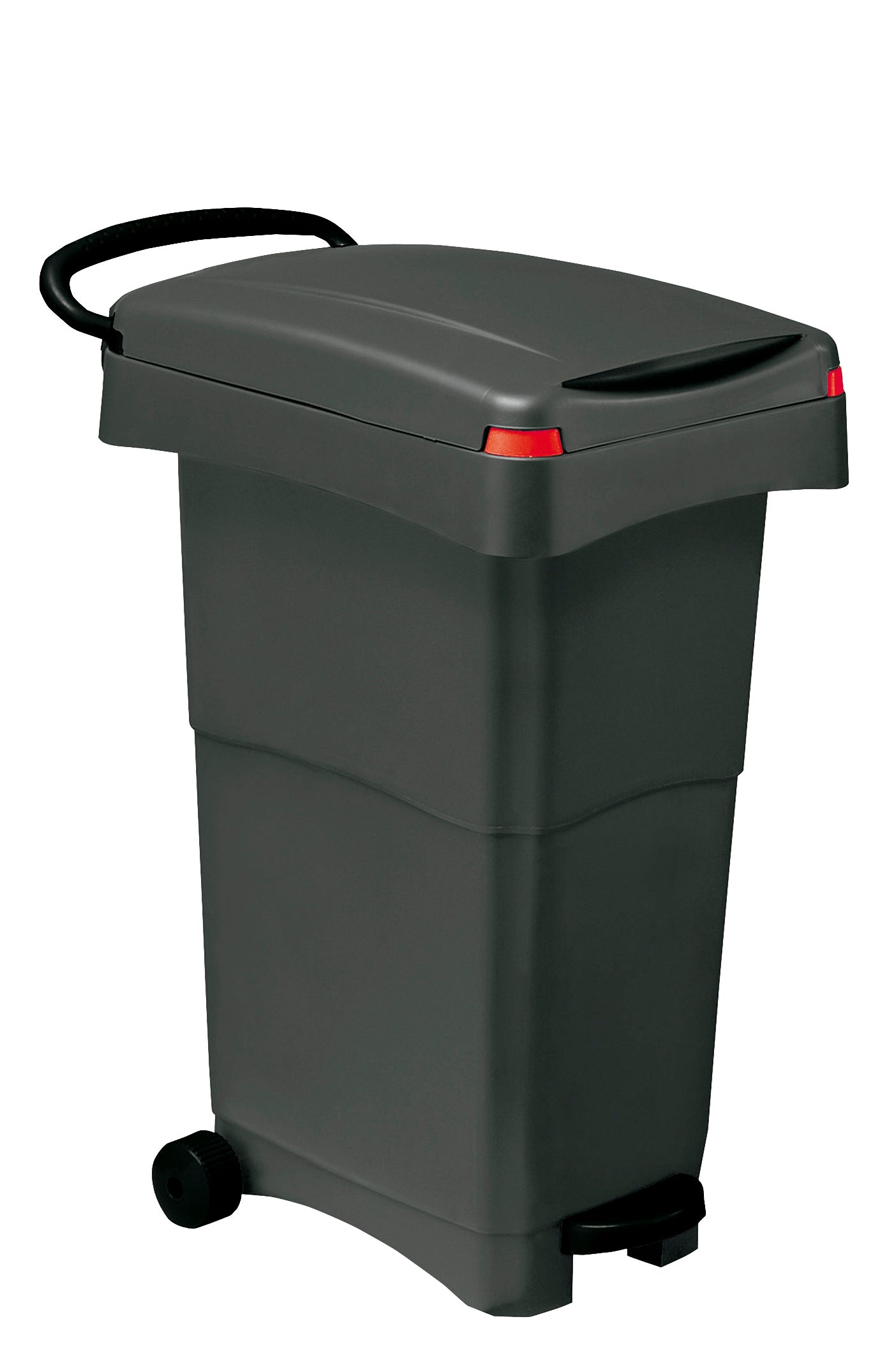 Bidone Raccolta Differenziata Mobil Plastic 100 Litri - Con Ruote, Coperchio Blu Basculante - Foto 5