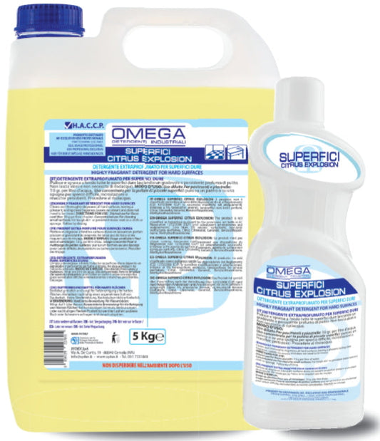 Detergente Profumato Superfici Sydex Omega Citrus Explosion 5kg x 4 Pezzi