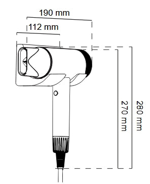 Asciugacapelli Elettrico Vama Passion Hair Plug Bianco