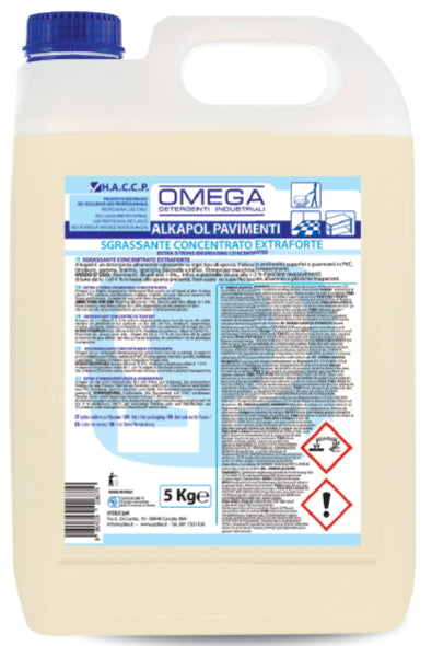 Sgrassante Concentrato Pavimenti Sydex Omega Alkapol 5kg x 4 Pezzi