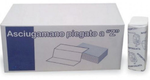 Asciugamani di Carta Piegati a Z Pura Cellulosa 3750 Pezzi