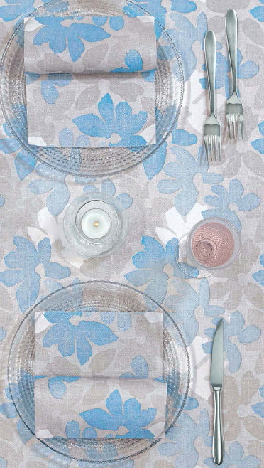 Tovaglioli 40x40 Spunlace Packservice Micro Blumen Celeste 600 Pezzi