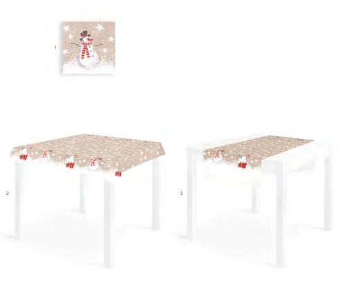 Tovaglietta Runner Natalizia You & Me 120x48 Airlaid Packservice Plus Nevica 200 Pezzi