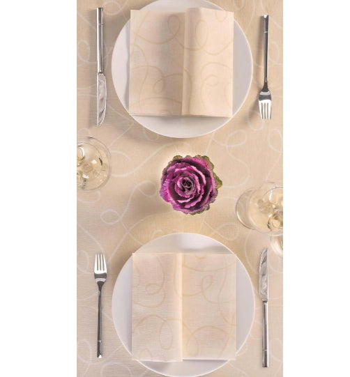 Tovaglietta Runner You & Me 120x48 Airlaid Packservice Plus Grace Avorio 200 Pezzi
